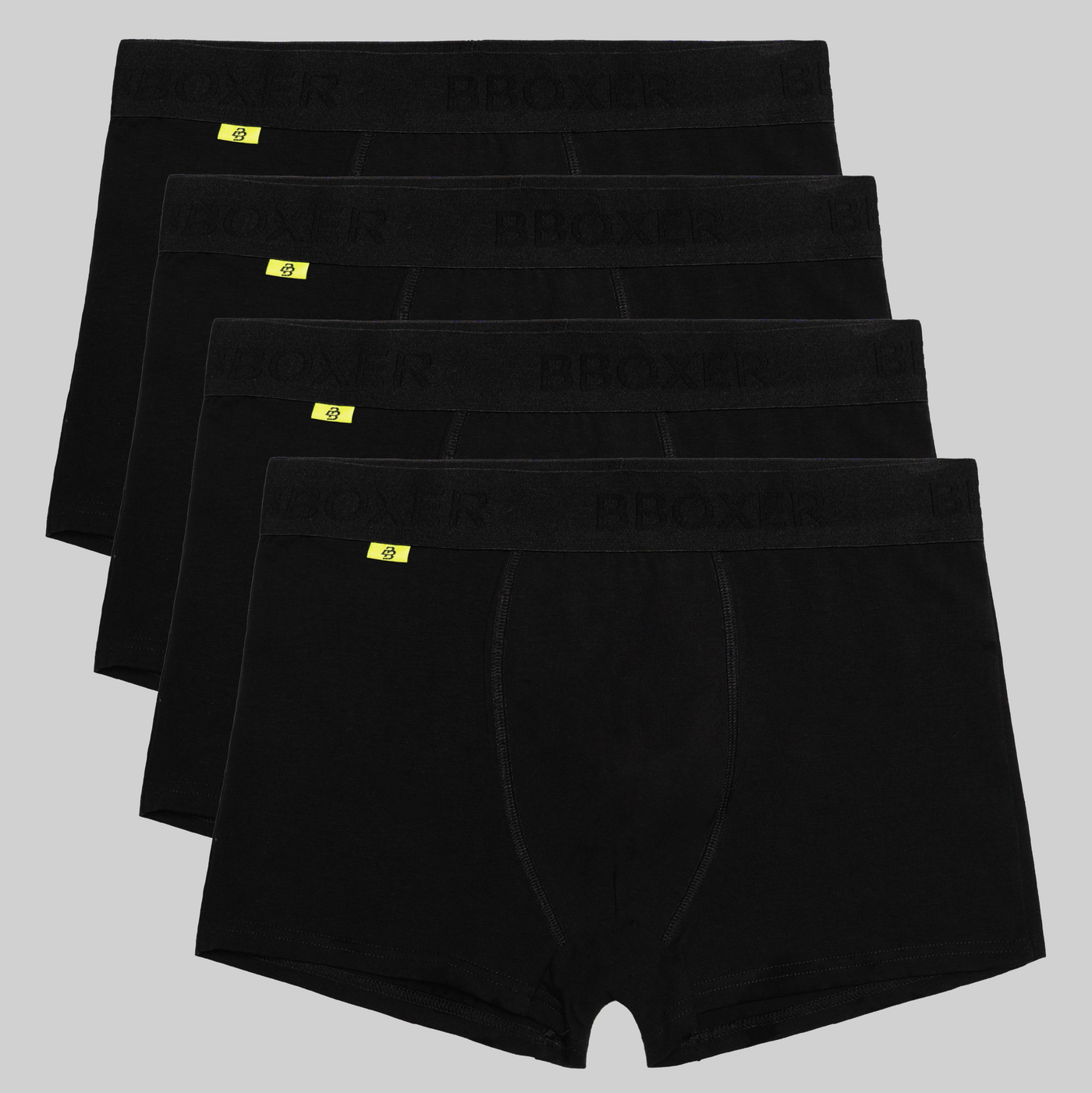 Heren 4-pack Boxershorts Zwart